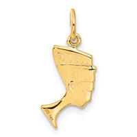 Load image into Gallery viewer, 14K Satin Front / Polished Back Nefertiti Charm
