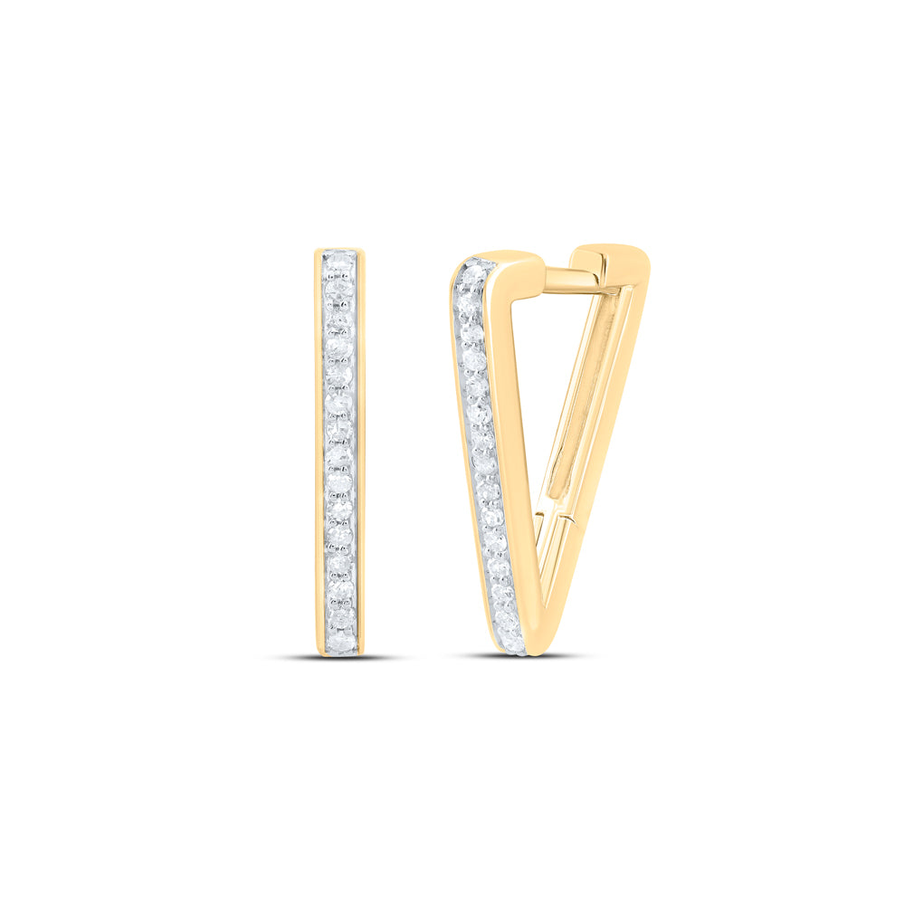 1/6CTW-DIA P1 GIFT HOOPS HUGGIES EARRING
