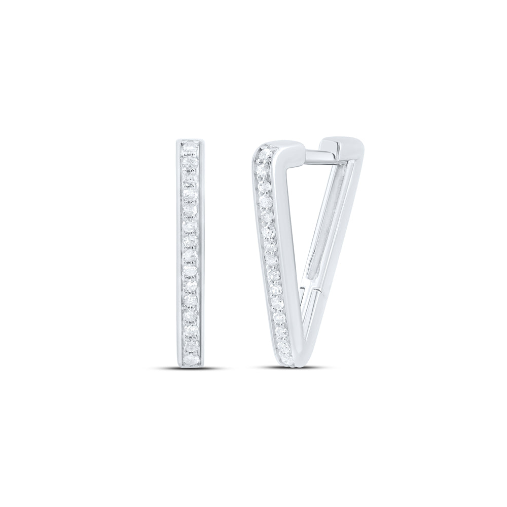 1/6CTW-DIA P1 GIFT HOOPS HUGGIES EARRING