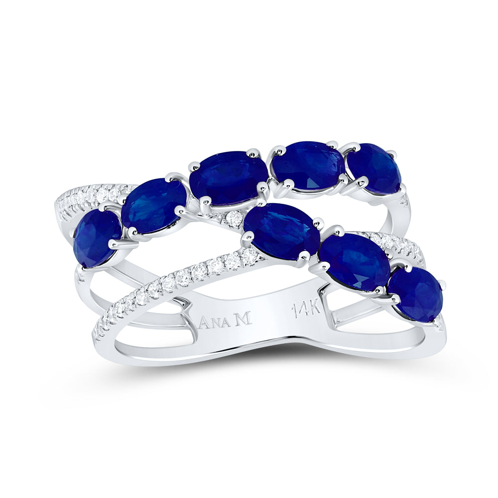 1/6CTW-DIA ANA M 1 5/8CTW-OV-BS NAT GEM FASHION RING