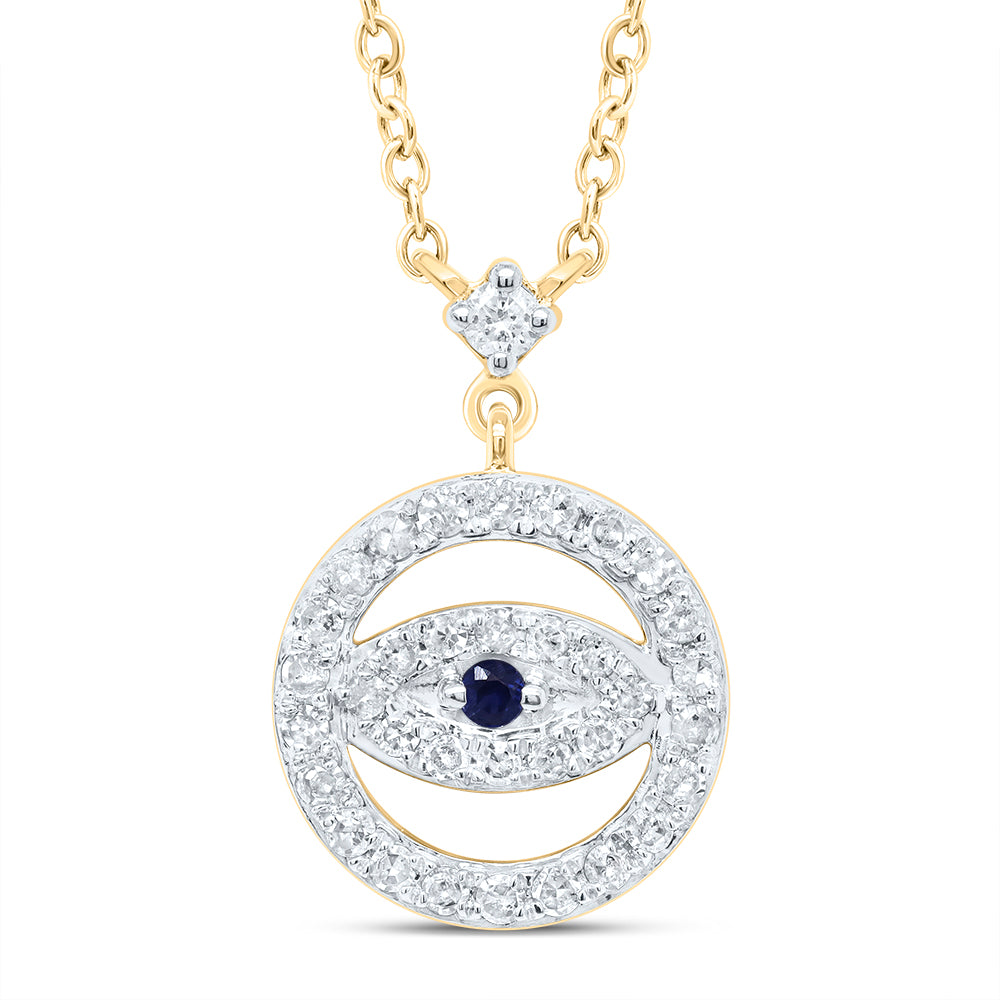 1/4CTW-DIA P1 RD-BS NAT GEM GIFT NECKLACE