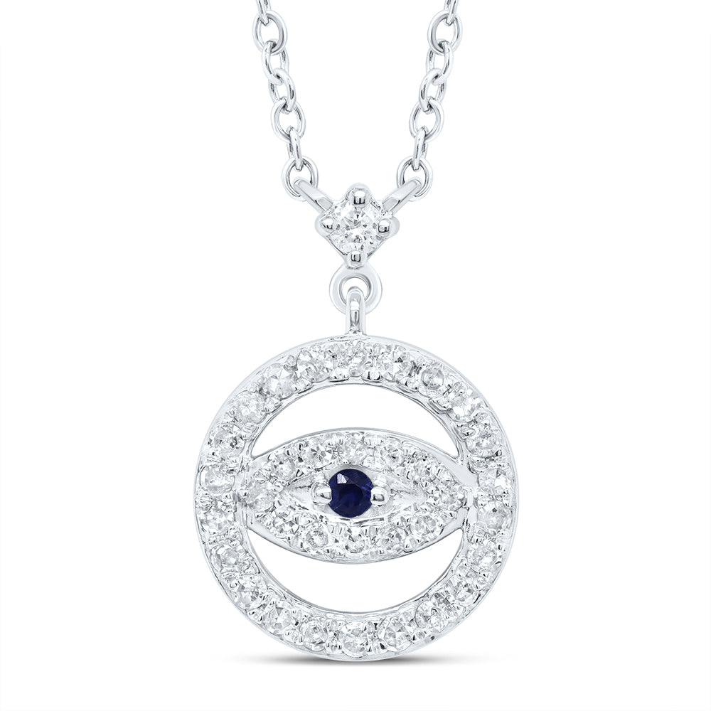 1/4CTW-DIA P1 RD-BS NAT GEM GIFT NECKLACE