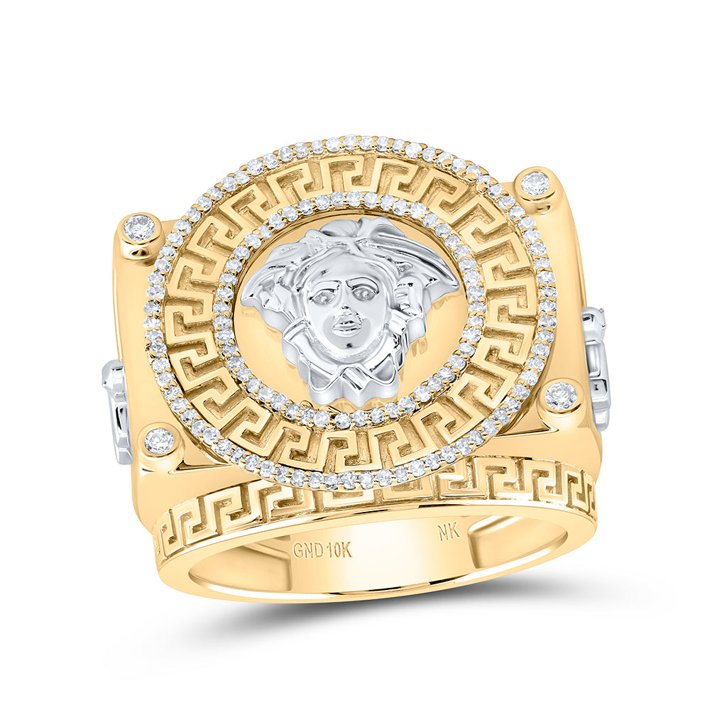 3/8 CTW-DIA NK MEDUSA MENS RING