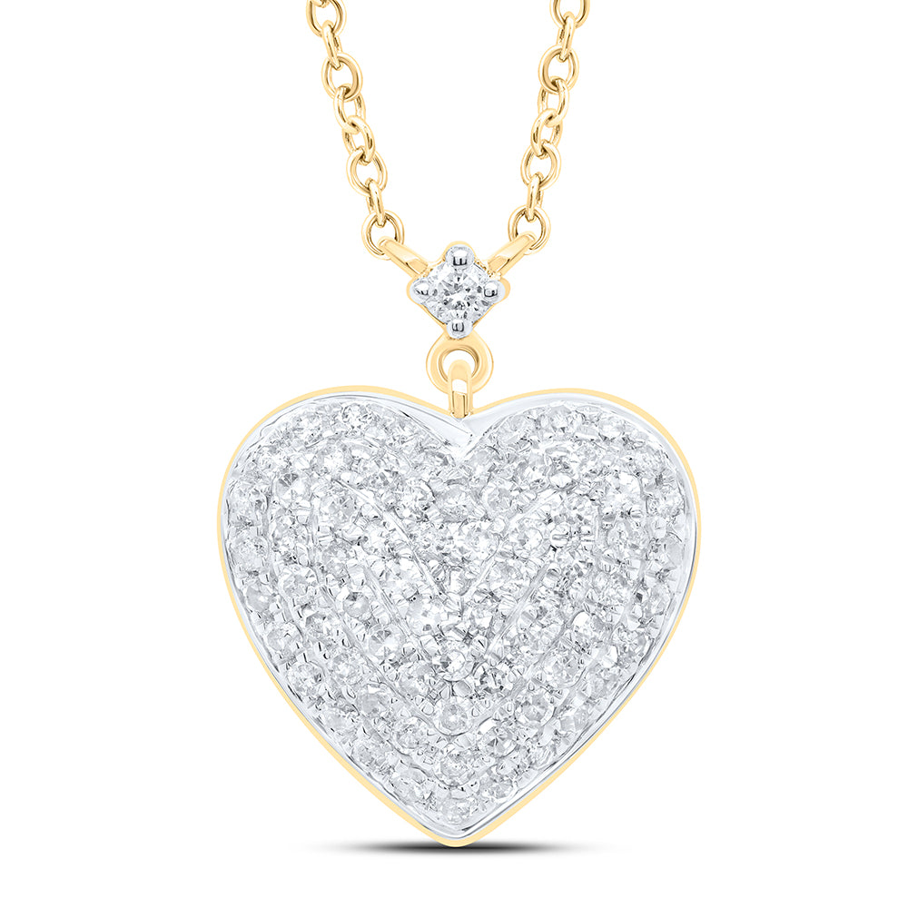 1/2CTW-DIA P1 GIFT HEART NECKLACE