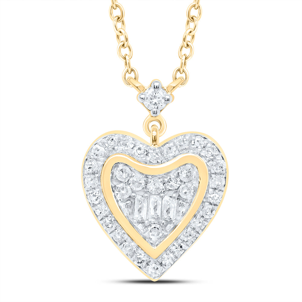 1/4CTW-DIA P1 GIFT HEART NECKLACE