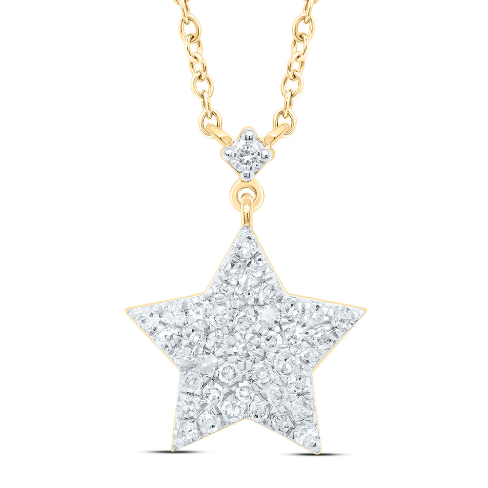 1/4CTW-DIA P1 GIFT STAR NECKLACE (18 INCH)