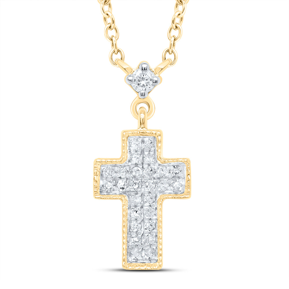 1/8CTW-DIA P1 GIFT CROSS NECKLACE