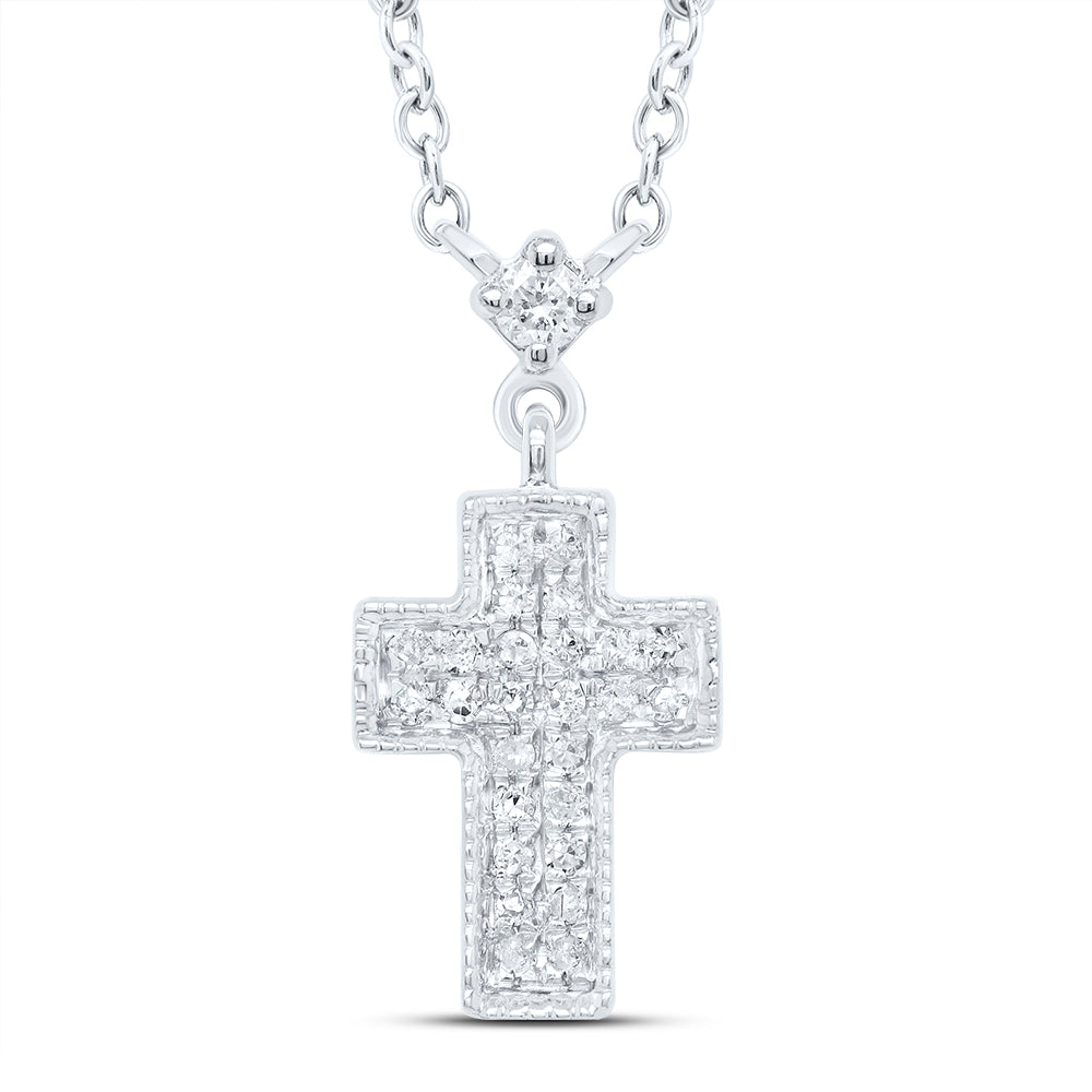 1/8CTW-DIA P1 GIFT CROSS NECKLACE