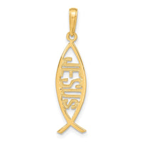 Load image into Gallery viewer, 14K Ichthus Fish W/ JESUS Pendant
