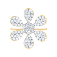 Load image into Gallery viewer, 1 1/4CTW-DIA ANA M FLOWER FASHION RING
