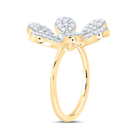 Load image into Gallery viewer, 1 1/4CTW-DIA ANA M FLOWER FASHION RING
