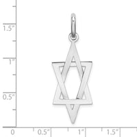 Load image into Gallery viewer, 14K White Gold Elongated Star Of David Charm
