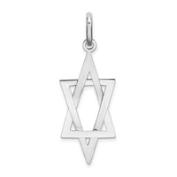 Load image into Gallery viewer, 14K White Gold Elongated Star Of David Charm
