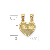 Load image into Gallery viewer, 14K Reversible Break apart Mizpah Heart Charm
