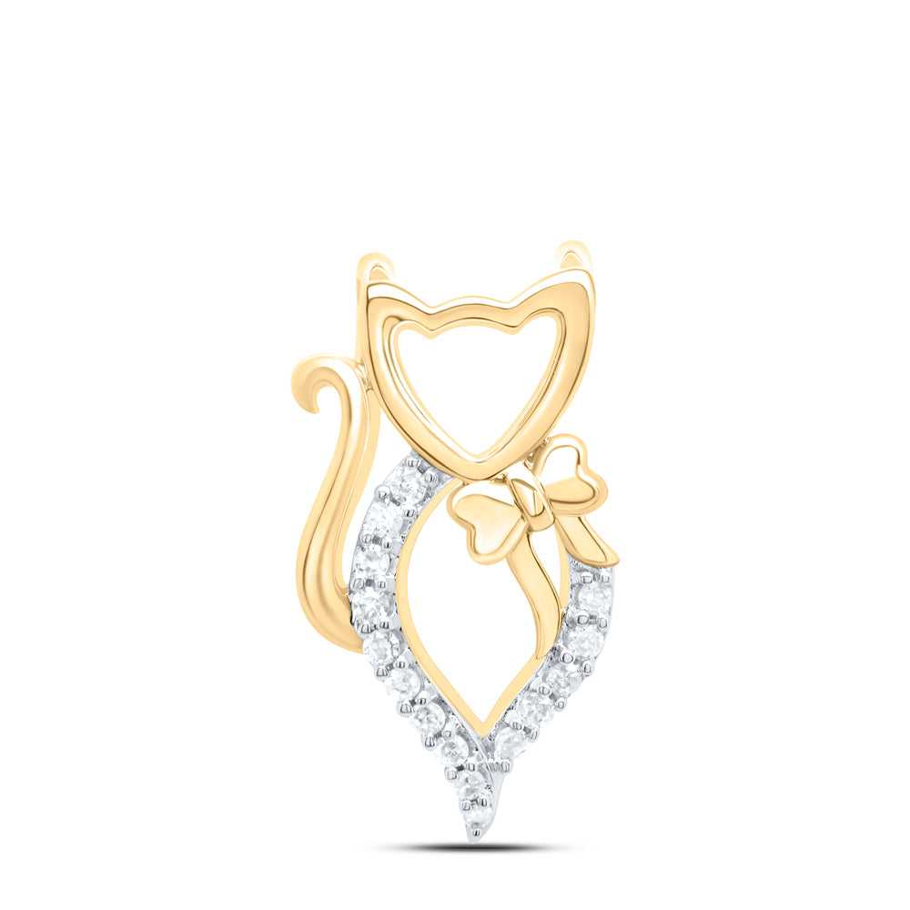 1/20CTW-DIA CN GIFT CAT PENDANT