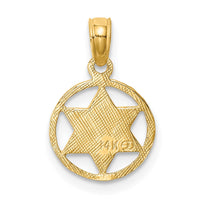 Load image into Gallery viewer, 14K Star of David in Circle Frame Pendant
