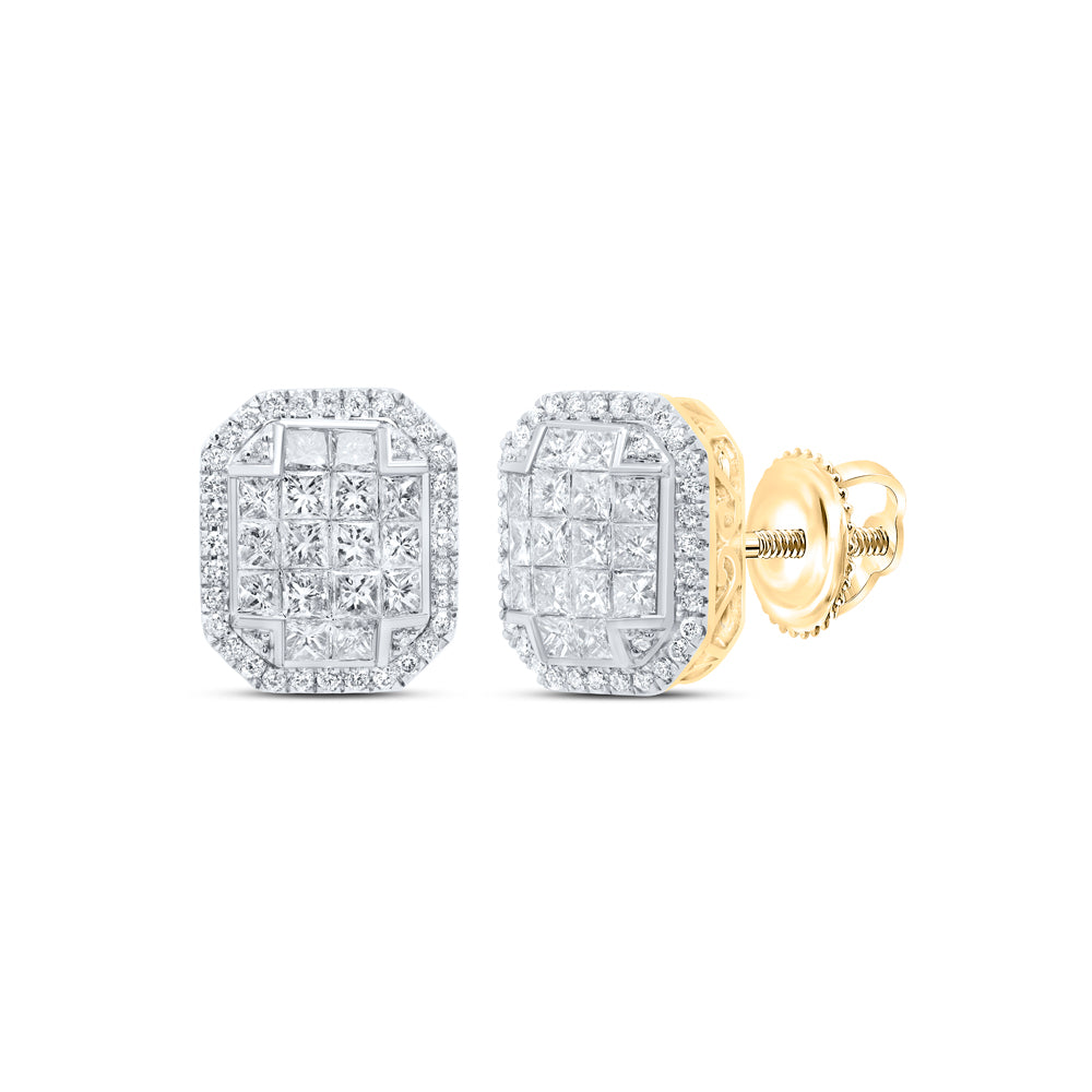 1 1/2CTW-DIA CN FASHION EMERALD EARRING