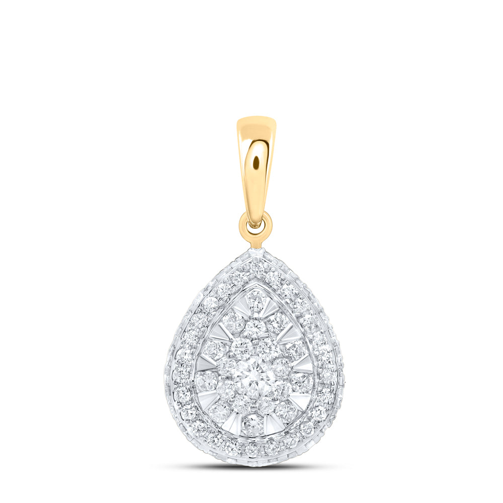 1/2CTW-DIA ANA M FASHION PEAR PENDANT