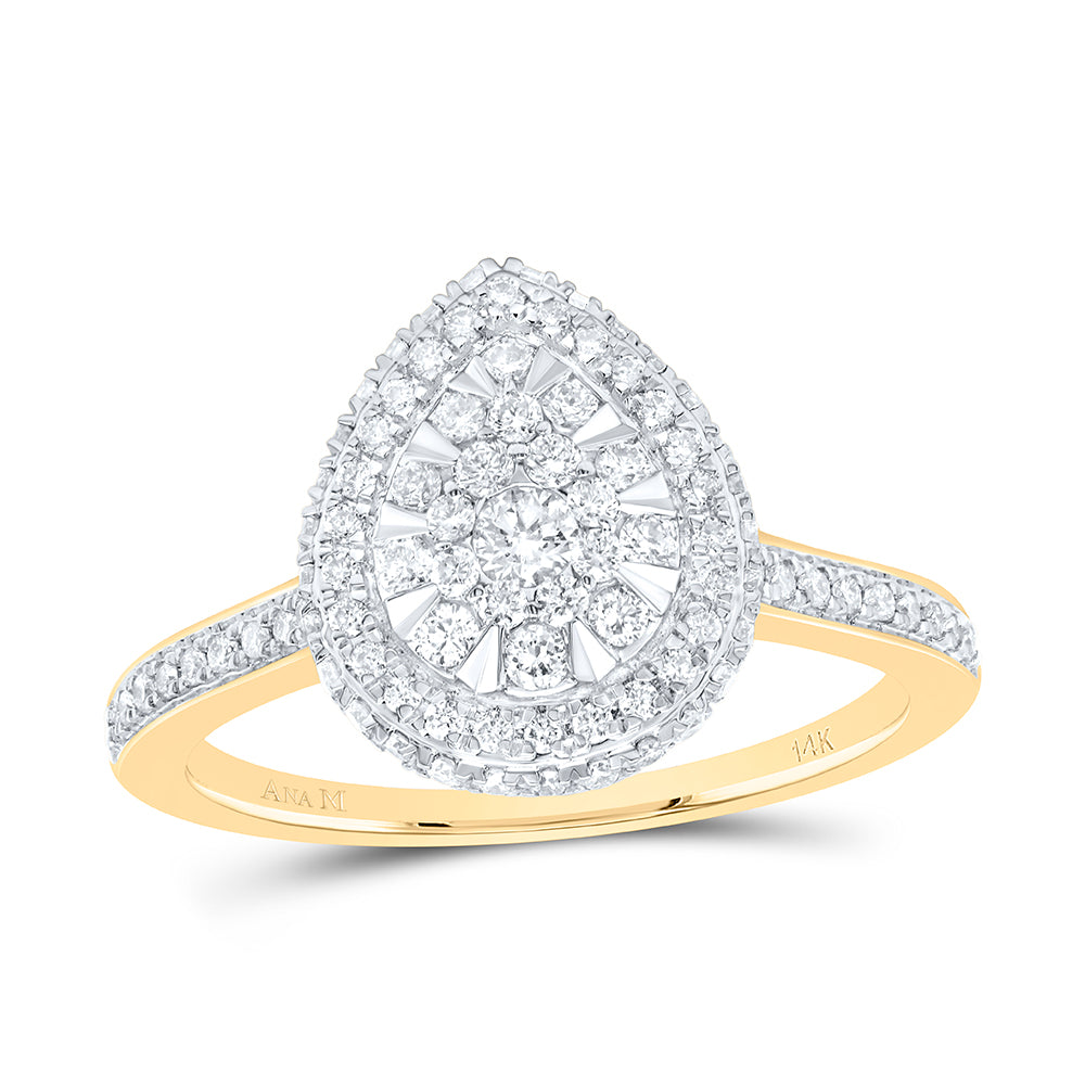 5/8CTW-DIA ANA M FASHION PEAR RING