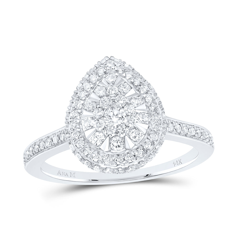 5/8CTW-DIA ANA M FASHION PEAR RING