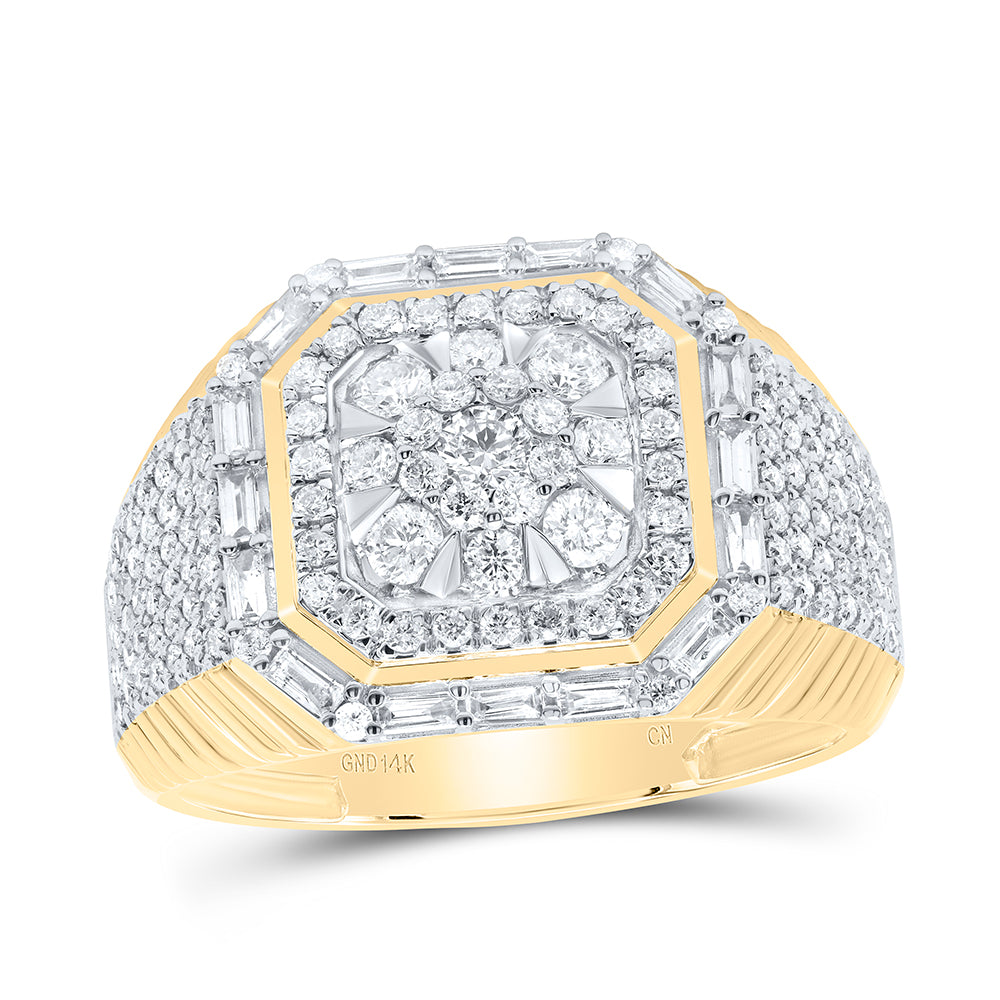 1 1/2CTW-DIA CN OCTAGON MENS RING
