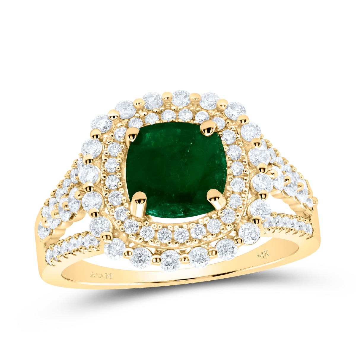 3/4CTW-DIA ANA M 7MM CU-EM NAT GEM RING