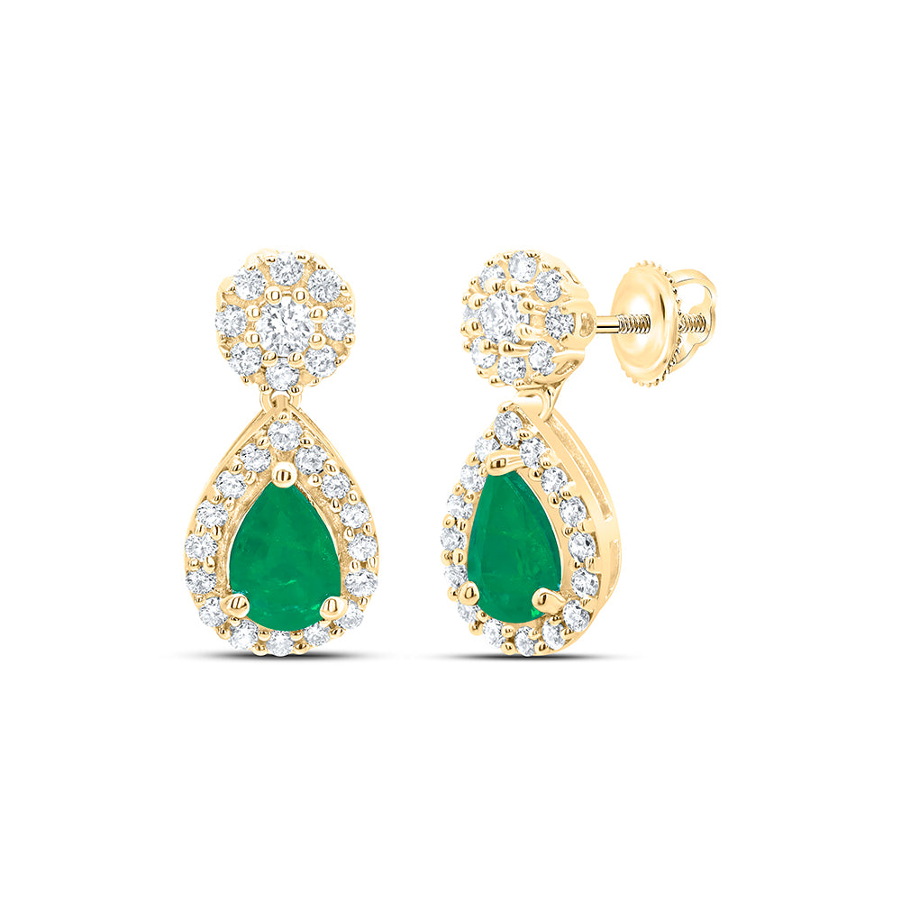 3/8CTW-DIA ANA M 6X4MM PS-EM NAT GEM EARRING