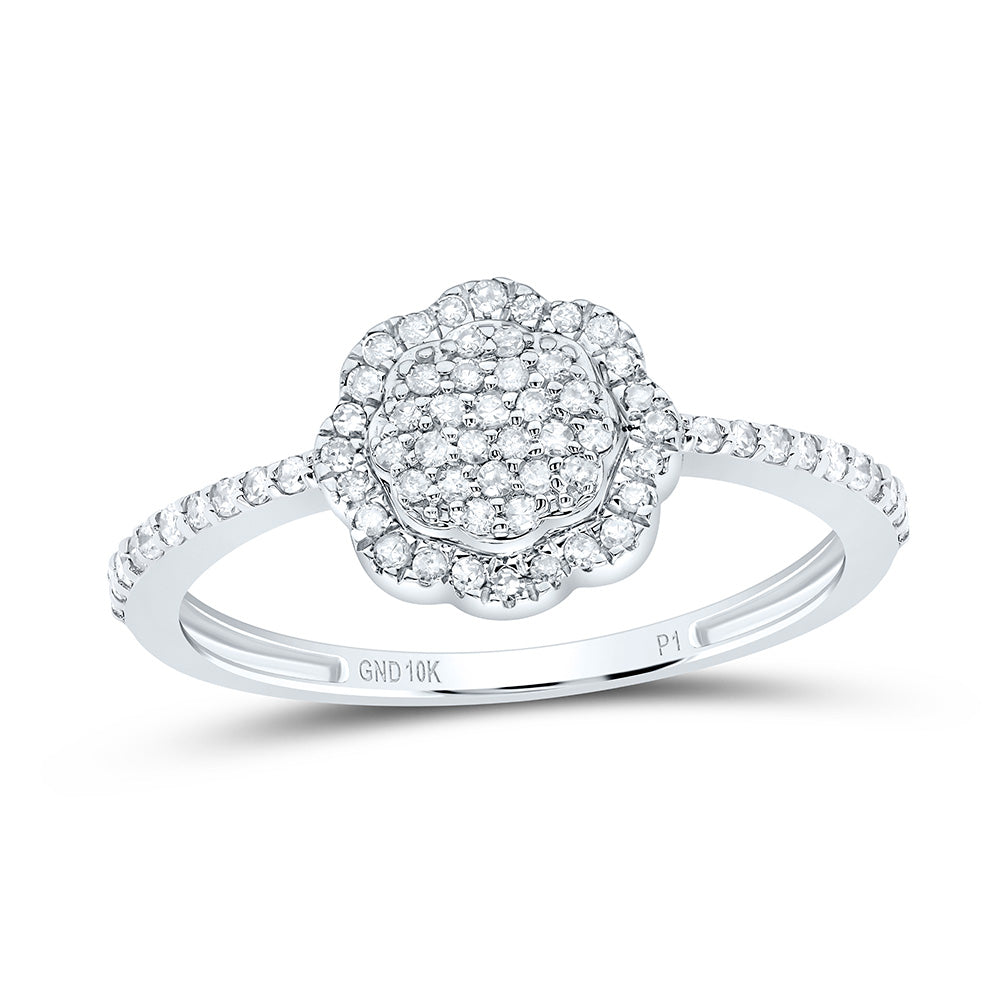 1/4CTW-DIA P1 GIFT FLOWER RING