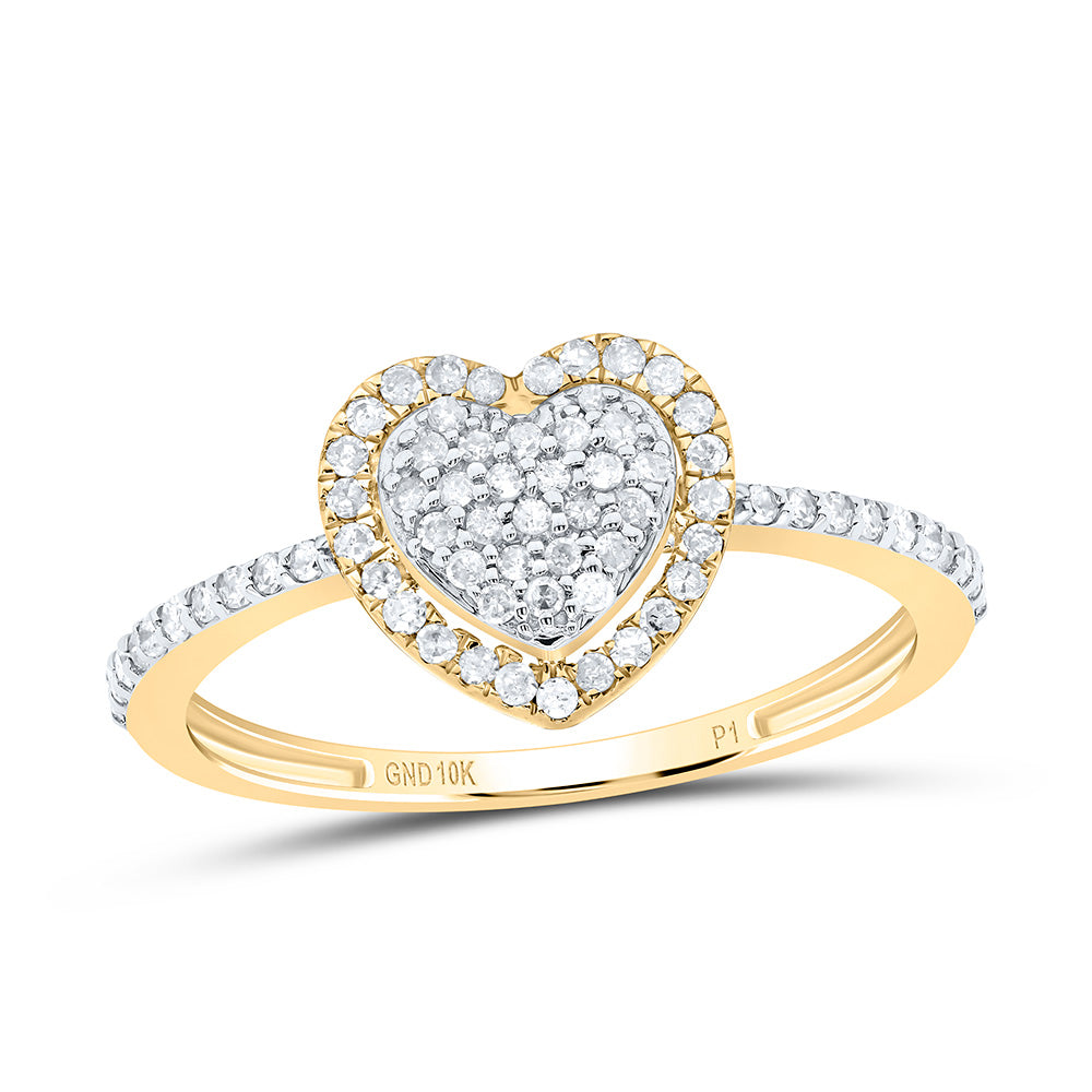 1/4CTW-DIA P1 GIFT HEART RING
