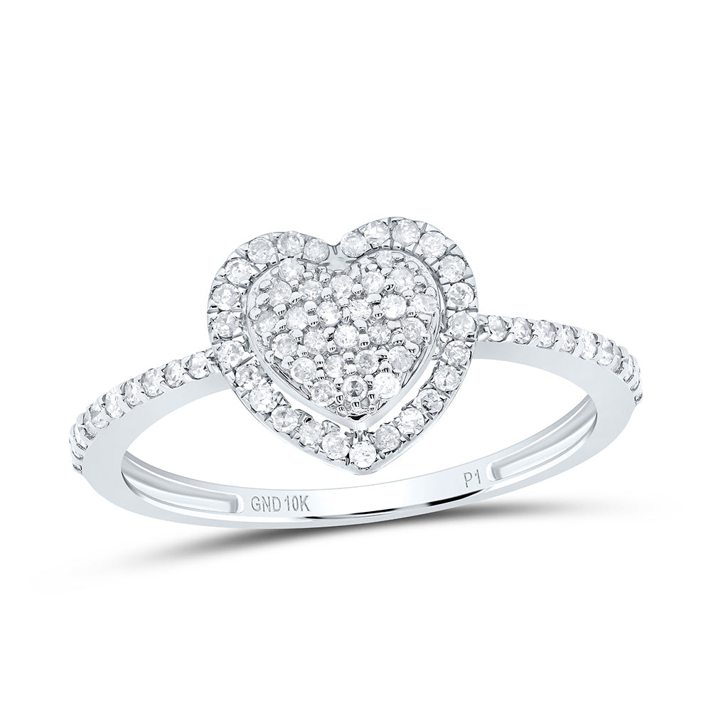 1/4CTW-DIA P1 GIFT HEART RING