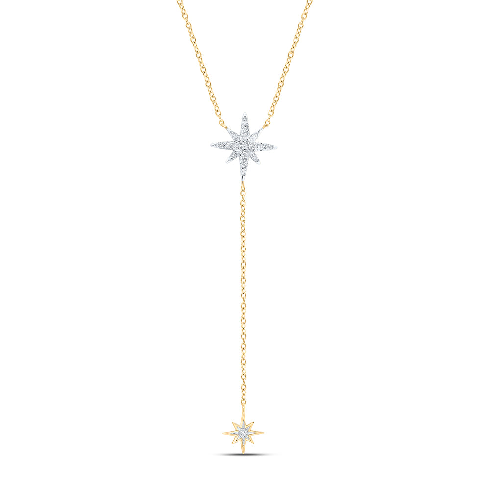 1/10CTW-DIA CN FASHION TWINKLE STAR NECKLACE (18 INCH)