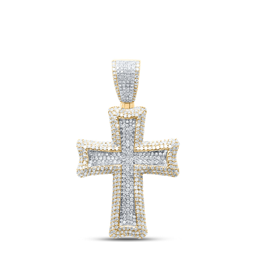 2 5/8CTW-DIA P1 CROSS MENS CHARM
