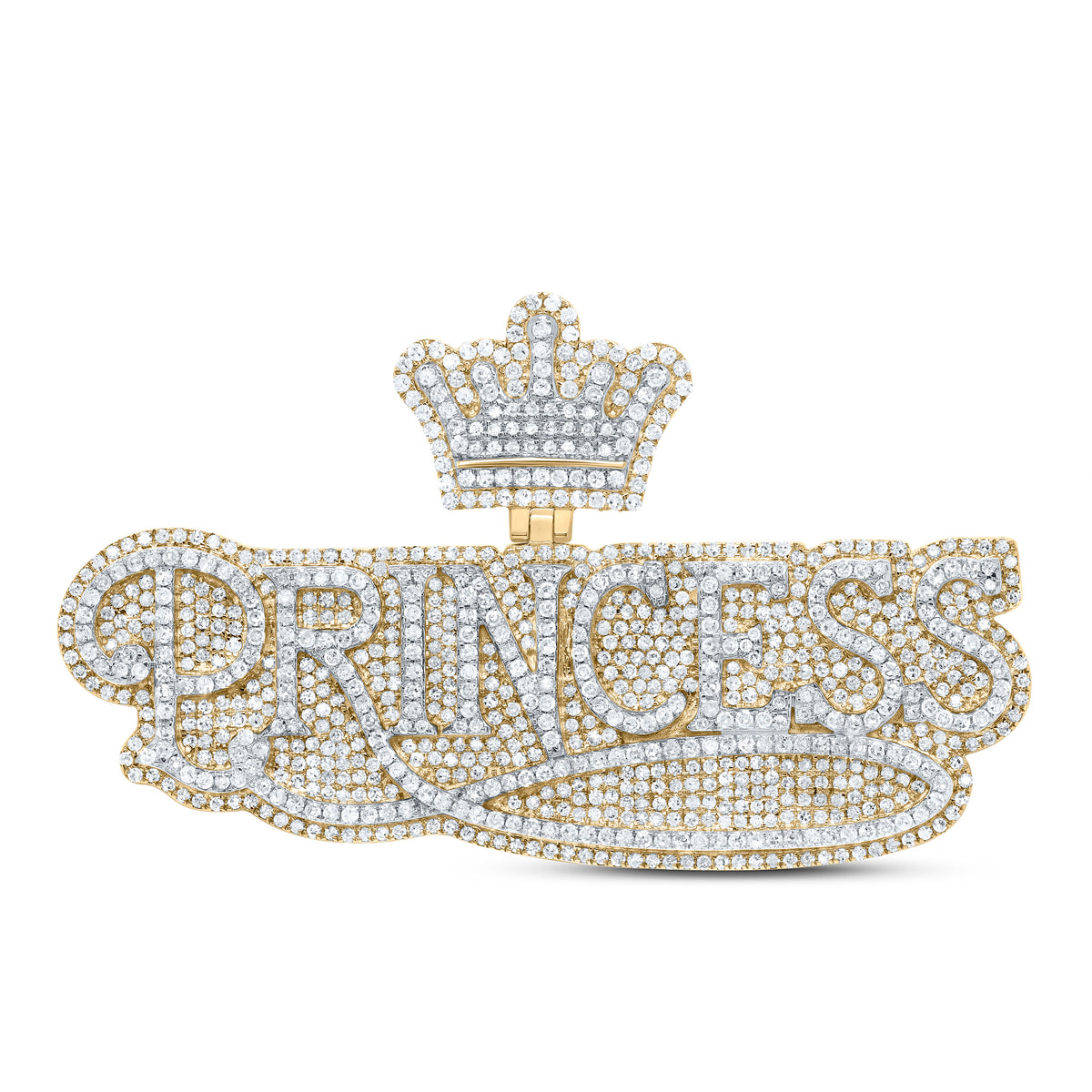3 1/5CTW-DIA P1 PRINCESS CROWN MENS CHARM