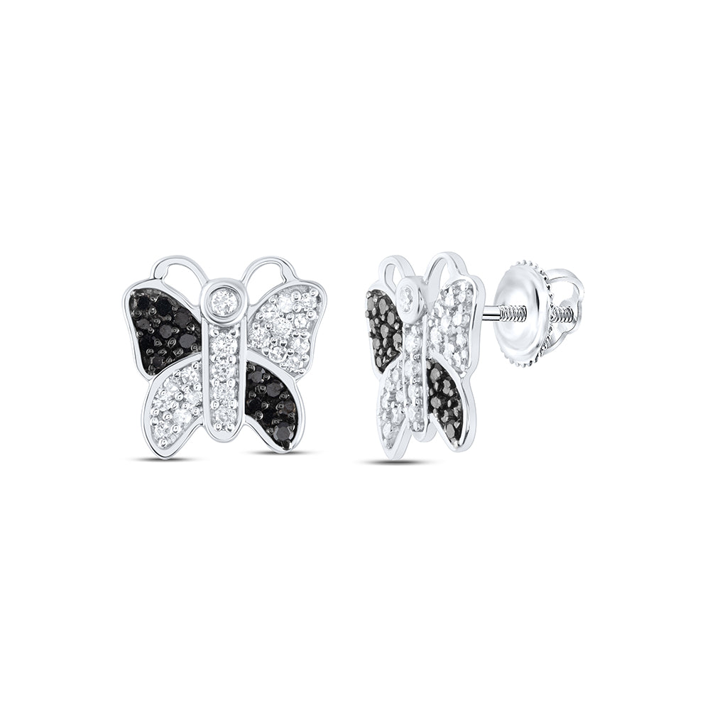 5/8CTW-DIA BLACK DIAMOND EARRINGS