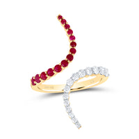 Load image into Gallery viewer, 3/8CTW-DIA CN 3/8CTW RD-RU NAT GEM RING
