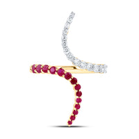 Load image into Gallery viewer, 3/8CTW-DIA CN 3/8CTW RD-RU NAT GEM RING
