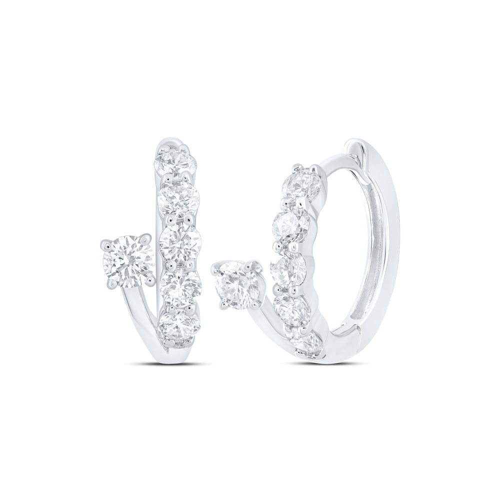 3/4CTW-DIA ANA M FASHION HOOPS EARRING