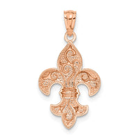 Load image into Gallery viewer, 14k Rose Gold Fleur de lis Pendant
