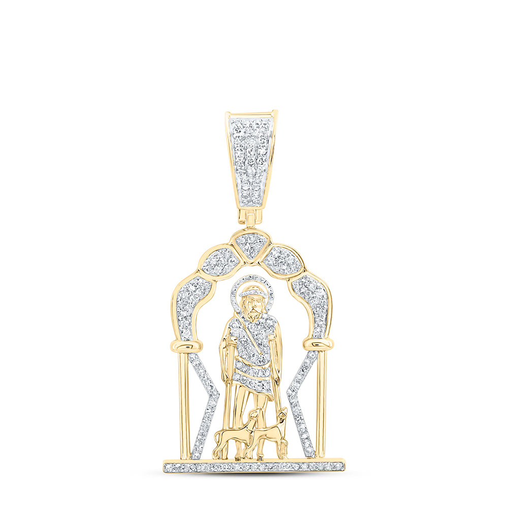 3/4CTW-DIA NK LAZARO MENS CHARM