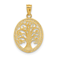 Load image into Gallery viewer, 14k w/ Rhodium Tree of Life Pendant
