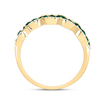 Load image into Gallery viewer, 1/5CTW-DIA ANA M 1 1/2CTW PS-EM NAT GEM RING
