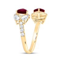 Load image into Gallery viewer, 1 3/8CTW-DIA ANA M 2 1/3CTW PS-RU NAT GEM RING
