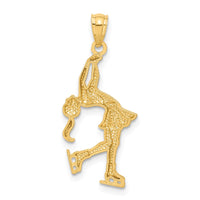 Load image into Gallery viewer, 14K w/ Rhodium Ice Skater Pendant
