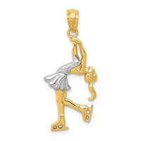 Load image into Gallery viewer, 14K w/ Rhodium Ice Skater Pendant
