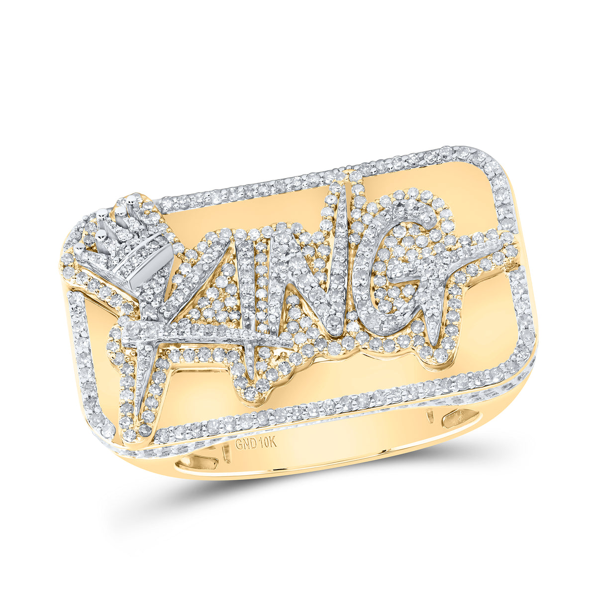 2CTW-DIA P1 "KING" CROWN MENS RING