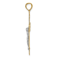 Load image into Gallery viewer, 14k Two-tone Crucifix Pendant
