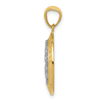 Load image into Gallery viewer, 14K w/Rhodium St Christopher Pendant
