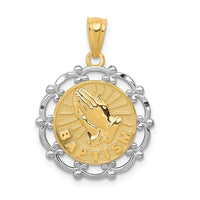 Load image into Gallery viewer, 14K w/Rhodium Baptism Pendant
