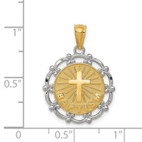 Load image into Gallery viewer, 14K w/Rhodium Baptism Pendant
