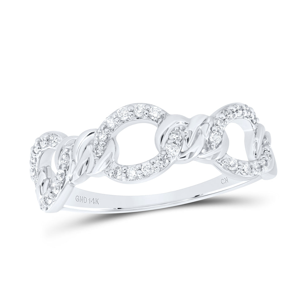 1/5CTW-DIA CN FASHION CUBAN LADIES RING